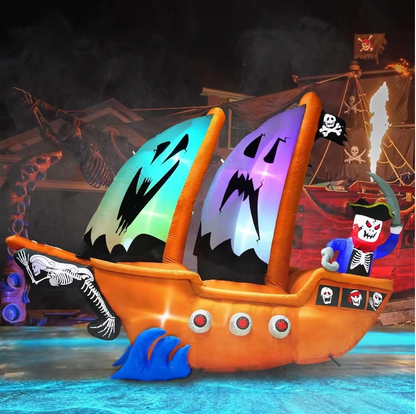 Pirate Skeleton Ship Inflatable