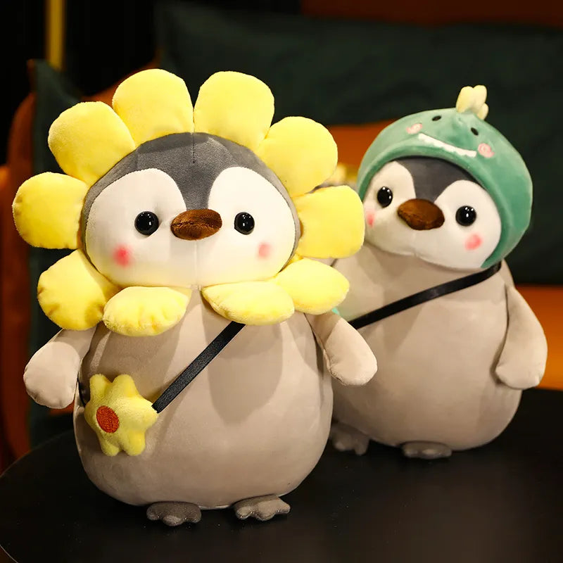 Dinosaur and Flower Penguin Plushy